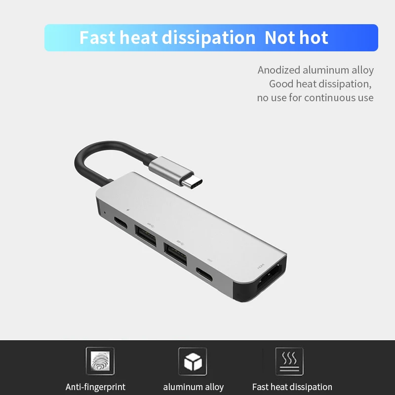 USB3.0 док-станция Тип C к HDMI концентратор адаптер для SD TF карт ридер ноутбук MacBook смартфон расширение USB-C конвертер HDMI