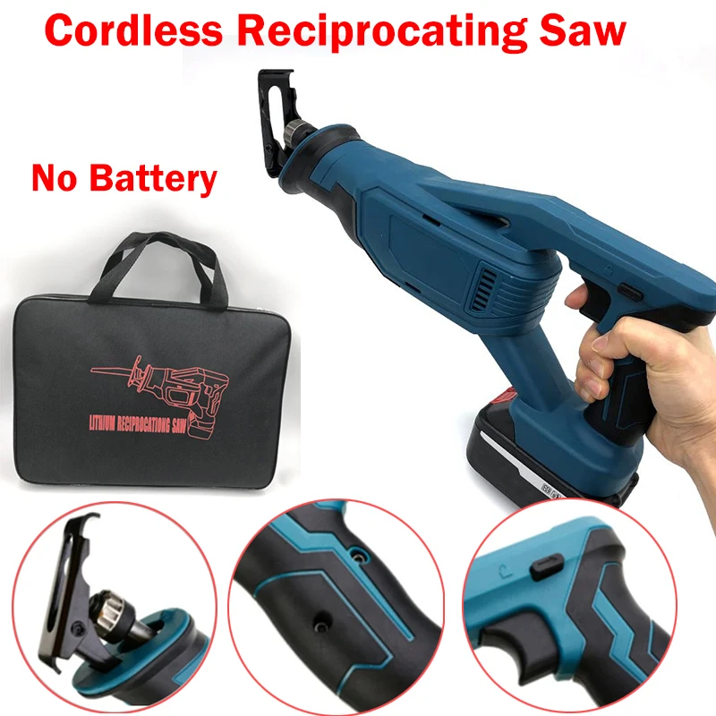 

Reciprocating Saw Handsaw Saber Saw Rechargeable Cordless Variable Speed Logging Saw Metal Wood Cutter for Makita Battery