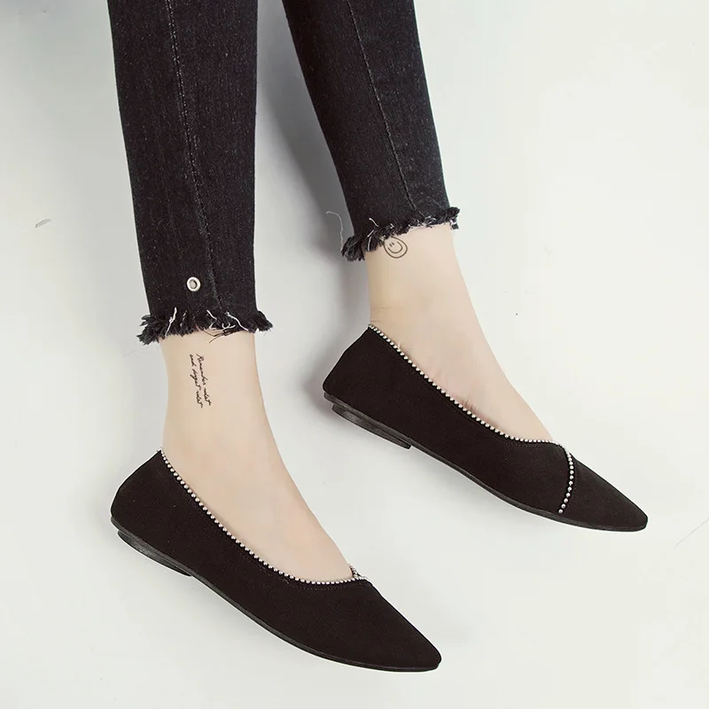 

2019 Spring New Style WOMEN'S Shoes Korean-style Casual Flat Heel Fashion WOMEN'S Shoes Mouth Work Shoes Driving Loafers