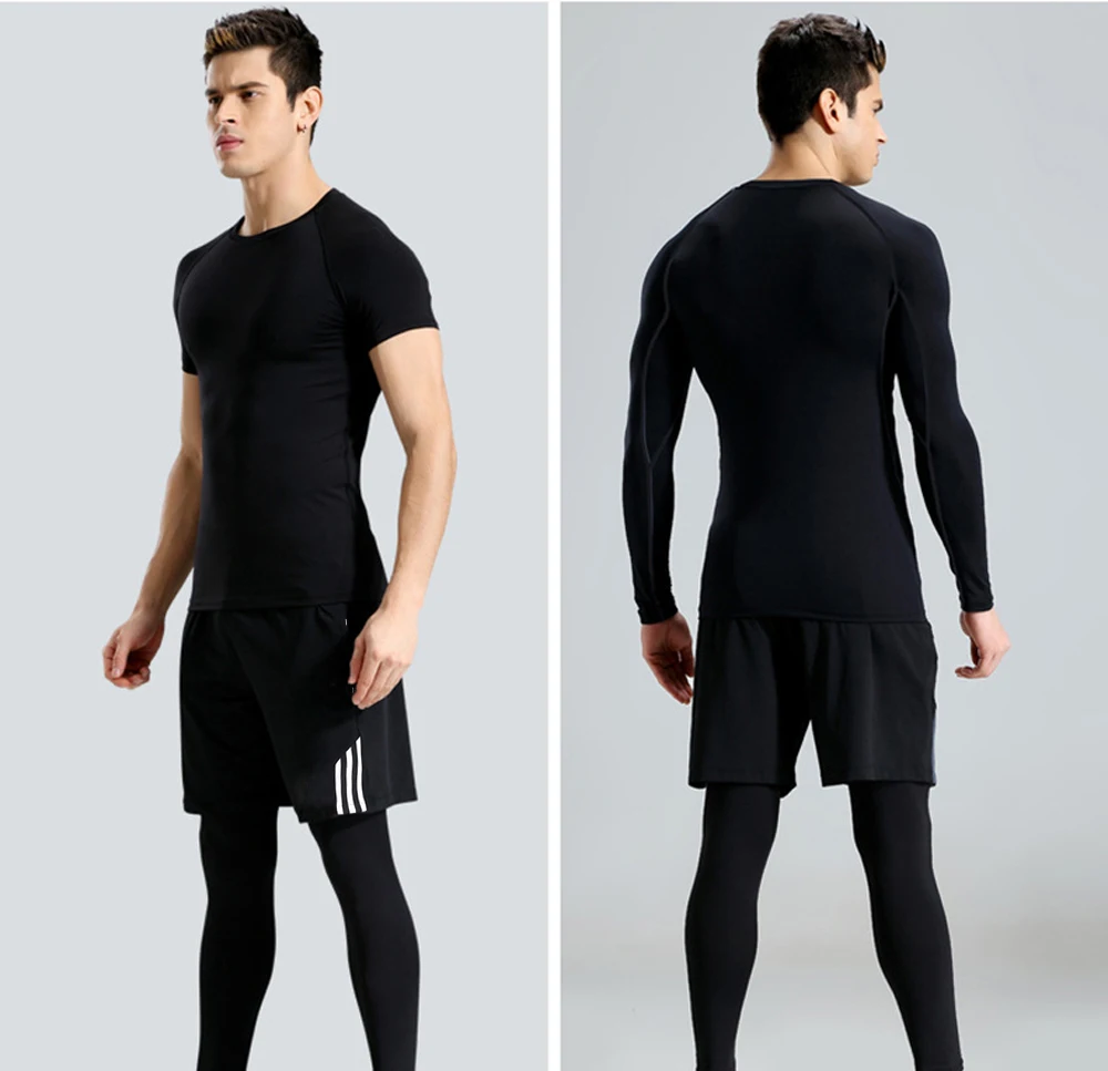 thermal pants Thermal Underwear For Men Male Thermo Clothes compression set Thermal Tights Winter leggings basketball suit Quick Dry white long johns