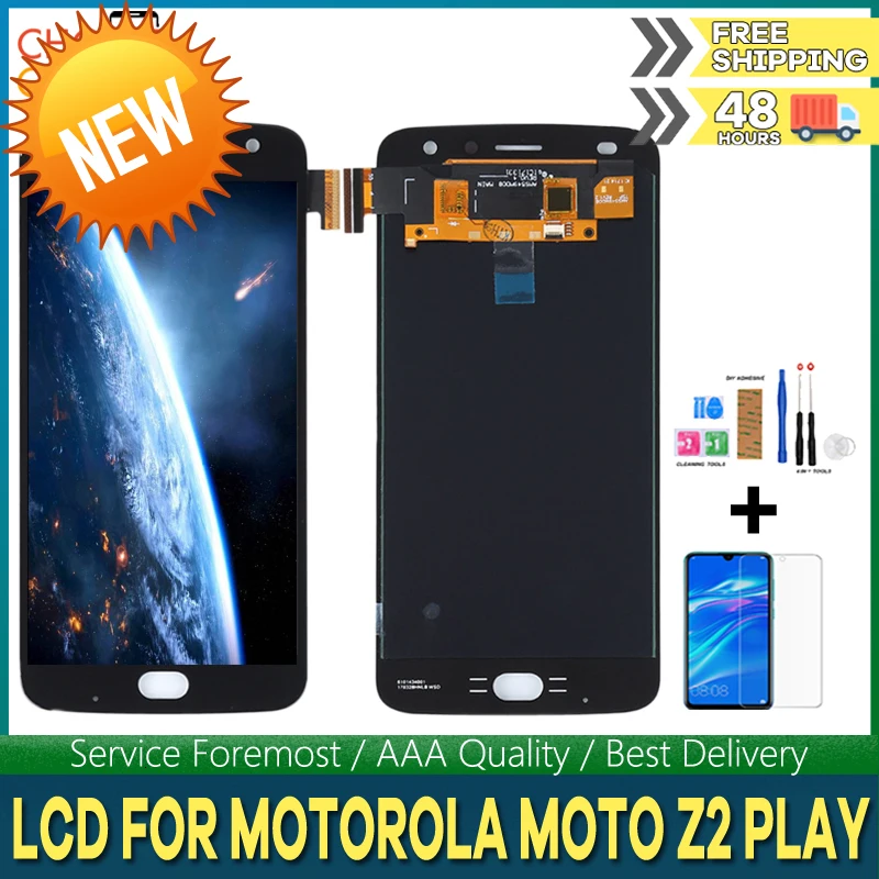 ЖК дисплей 5 дюйма AAA для Motorola Moto Z2 Play зеркальный/07/08/10 сенсорный экран с