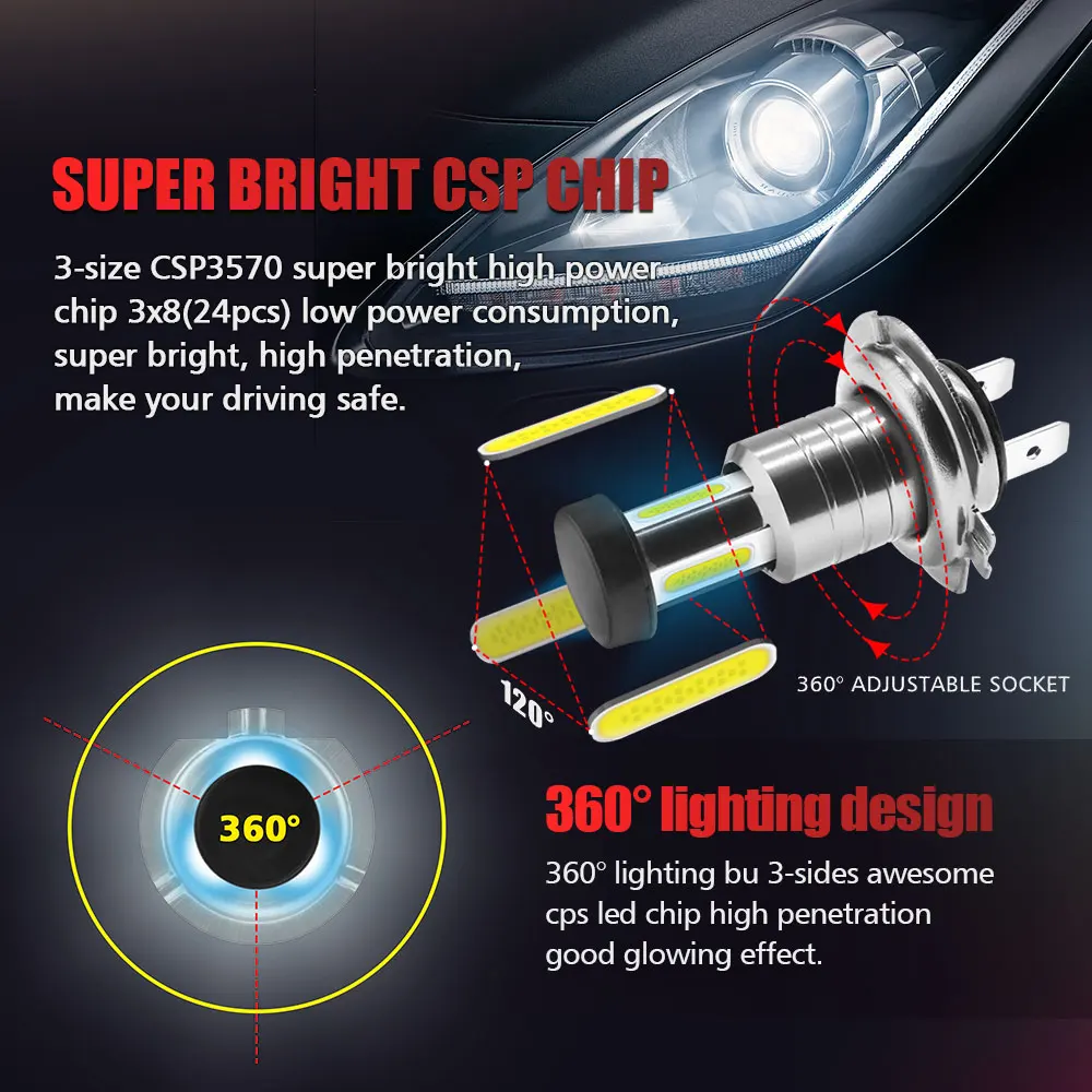 SPEVERT MAX 110 Вт 30000LM H7 светодиодный Canbus комплект фар HXP 5050SMD чип Автомобильные фары лампы Противотуманные фары 6000K 12V США Великобритания DE AU
