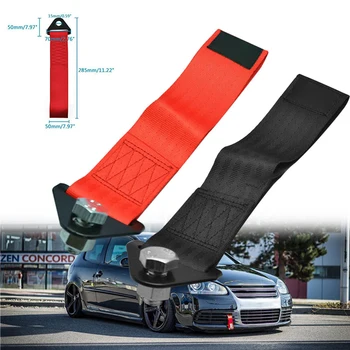 

Bumper Hook Trailer Rope Durable Towing Strap Belt Car Black Red Universal