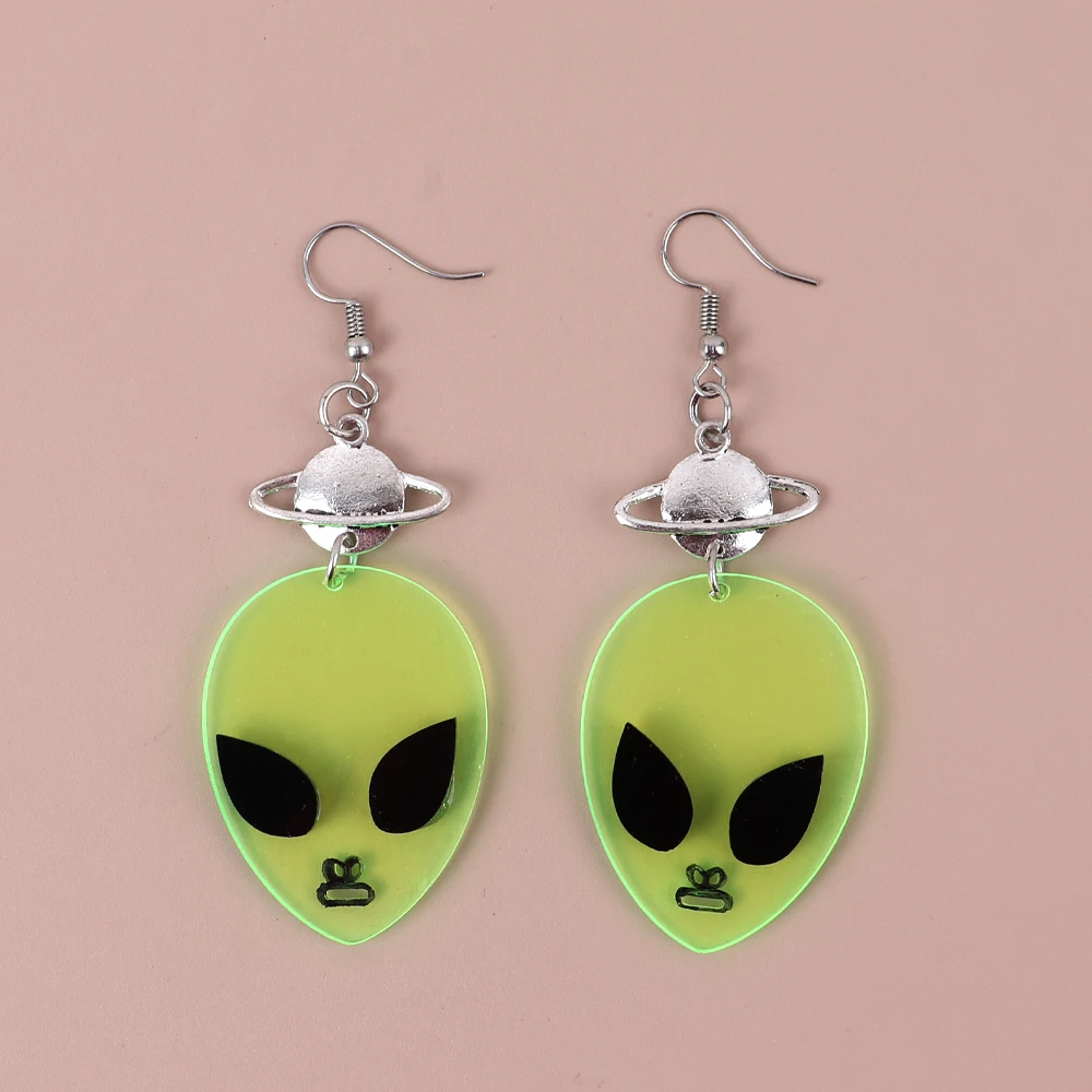 Gruselige Halloween Ohrringe Schädel Alien UFO Hex Produktbild-Vorschau 5