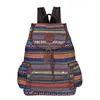 Travel Cotton Canvas Backpack Bags Bohemian Striped Backpacks Bag Women free dropping shipping ► Photo 1/6