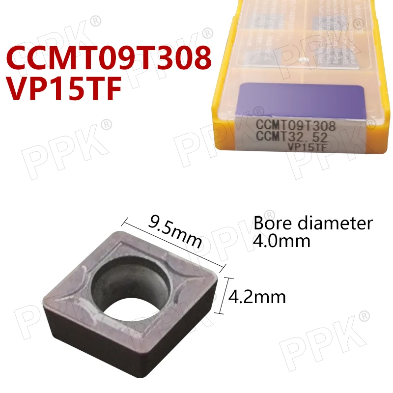 

10PCS CCMT09T308 CCMT32.52 VP15TF Internal Turning Tools Carbide inserts Cutting Tool CNC Tools Lathe tools Lathe cutter