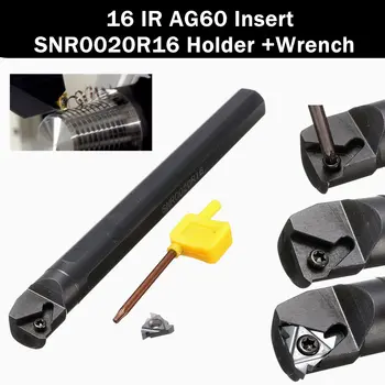 

Inner Hole Thread Turning Tools Cutting Bar Turning Holder+16 IR AG60 Insert Lathe Cutter Carbide Inserts CNC Holder Tool