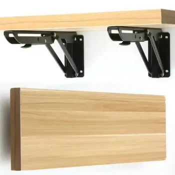 

2Pcs Triangular Folding Bracket Metal Release Catch Support Bench Table Folding Shelf Bracket Home
