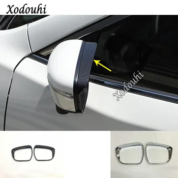 

For Nissan Qashqai 2019 2020 Car Rear Rearview Side Glass Mirror Trim Frame Rain Shield Sun Visor Shade ABS Chrome Eyebrow