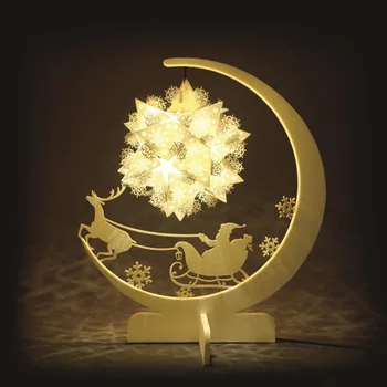 

Creative LED Christmas home DIY Nightlight USB study table lamp 3D three dimensional paper carving lamp decoration lighting
