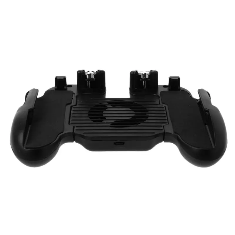 Мобильный Геймпад контроллер телефон Handgrip Бесплатные кнопки огня L1R1 триггер джойстик держатель стенд вентилятор охлаждения для 4-6,3 дюймов телефон