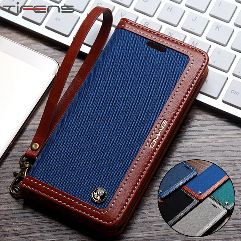 

Vintage Wallet Flip Cover For Samsung S10plus Strong Magnetic Leather Case For Galaxy S8 S9 S10 Plus S7 Edge Note 9 8 Coque Etui
