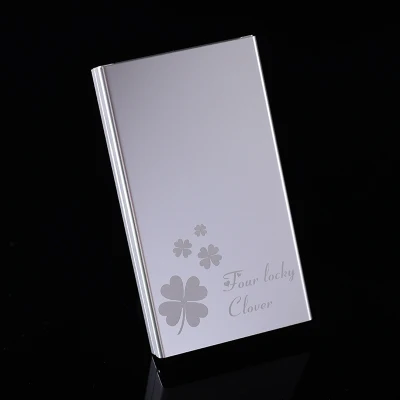 Тонкий Портсигар Тонкий Алюминиевый металлический держатель для табака коробка для курения чехол аксессуары для женщин мужчин подарок на день рождения - Цвет: TanGaiYH-Yin-XinYunC