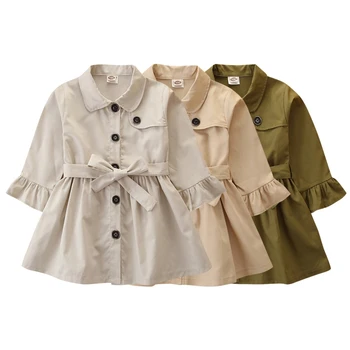 

Baby Jacket Infantil Girl Baby Coat Baby Double Breast Windbreaker for Girl Kids Jacket For 1-4T#1