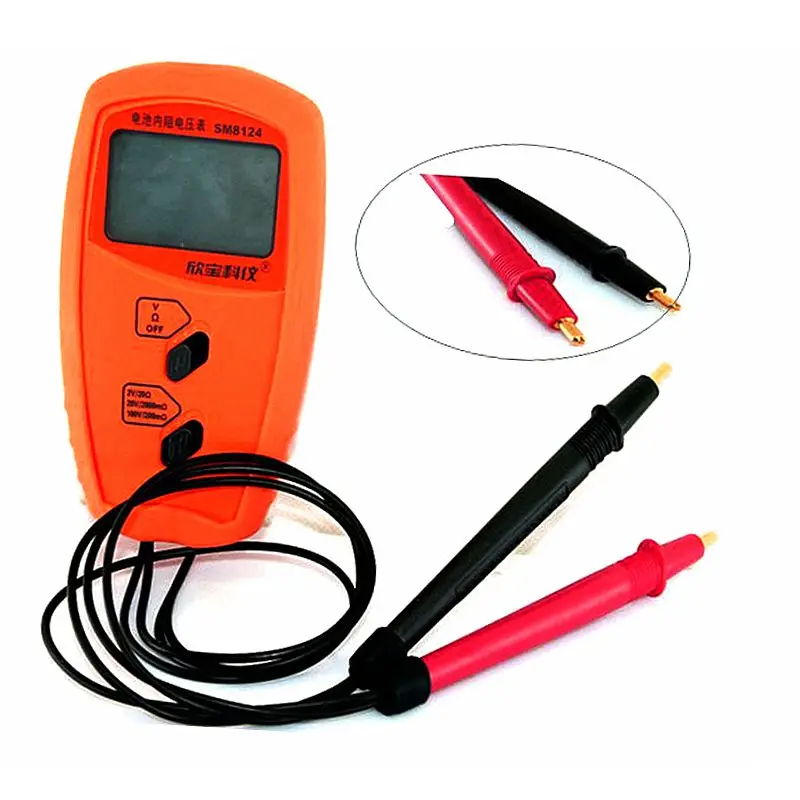 Battery Resistance Voltmeter Internal Impedance Meter SM8124 High