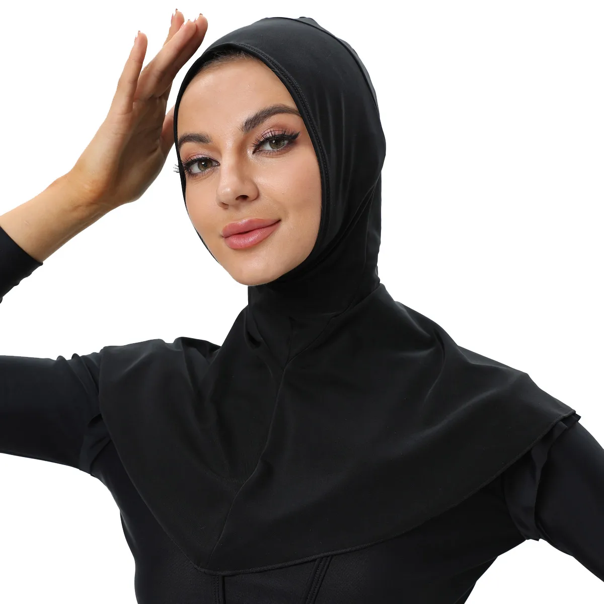 Solid Color Muslim Turban Cap For Women Full Cover Swim Hijab Islamic