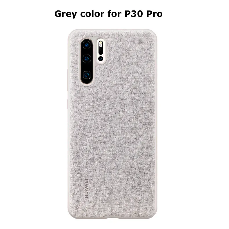 Grey for P30 Pro Чехол для HUAWEI P30 P30 Pro, Официальный чехол с полным покрытием, предотвращает появление отпечатков пальцев, микрофибра, кожа P30, задняя крышка - Цвет: Grey for P30 Pro