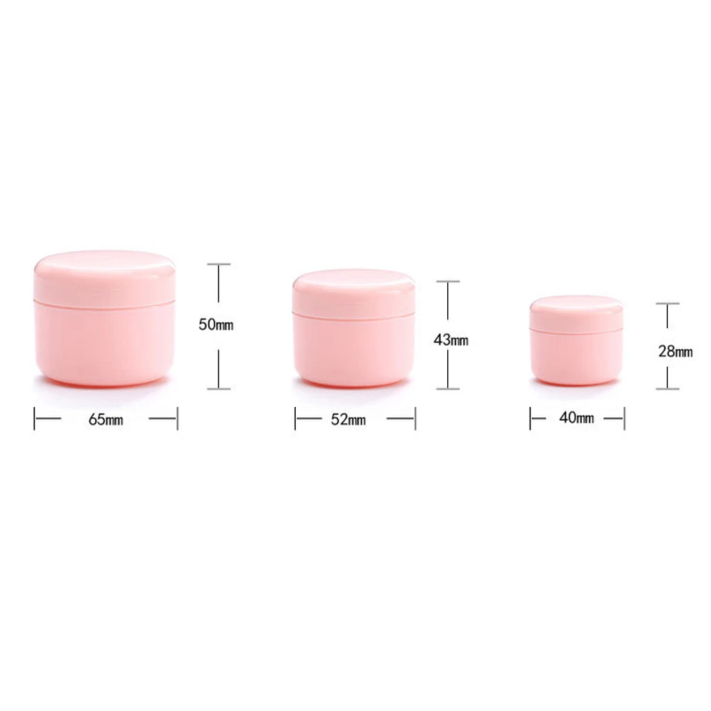 10pcs Empty Jars with Lids, Refillable BPA-Free Plastic Container - Refillable Round Makeup Containers for Cosmetic - 20/50/100g