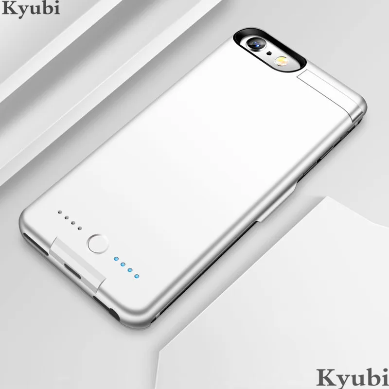 5000 мАч Держатель подставка зарядное устройство чехол для iphone 6 6s 7 8 внешний портативный беспроводной зарядный чехол для iphone 6 6s 7 8 роскошный