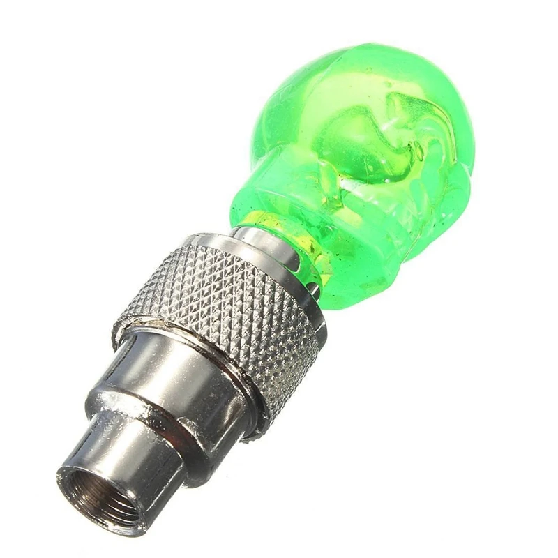 Excellent LED light valve cap spoke light for bicycle Auto Bike rim tire green 0