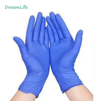 

100 Boxes of Comfortable Rubber Disposable Mechanical Laboratory Safety Work Nitrile Gloves Blue Soft Work Safety Gloves