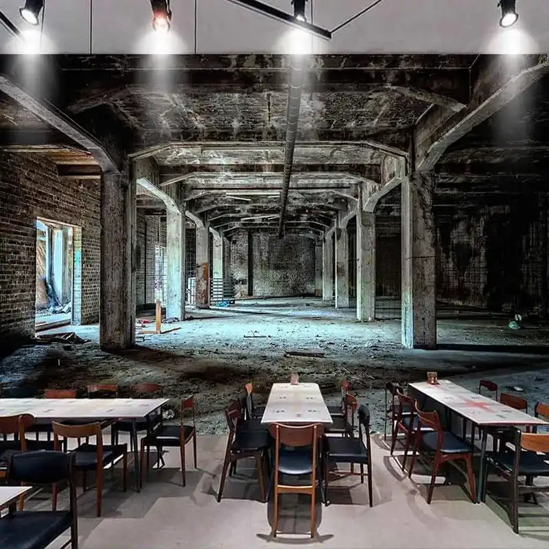 Custom Wall Mural 3D Retro Industrial Wind Coffee Shop Bar Restaurant