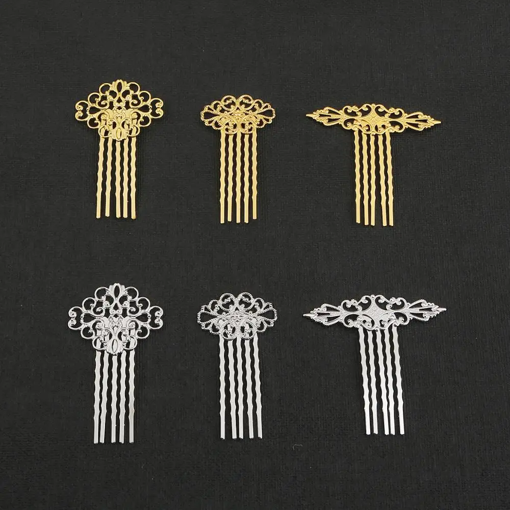 Темпераментная модная винтажная бронзовая Расческа с 5 зубцами очаровательные