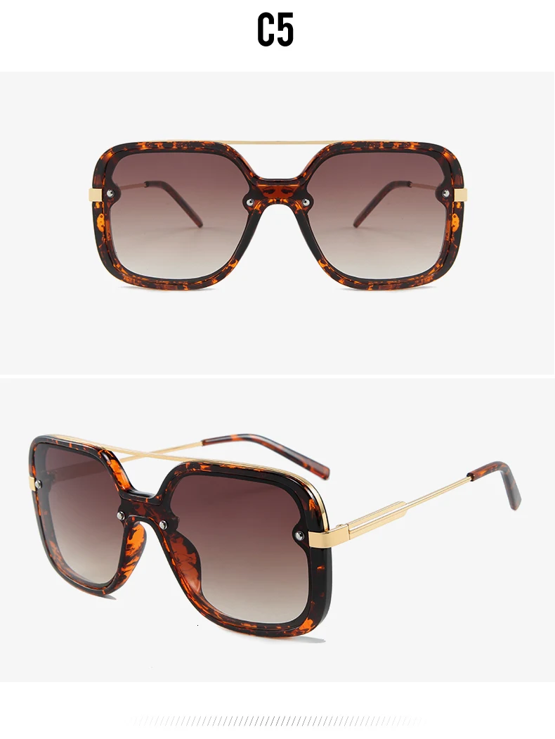 QPeClou, негабаритные Квадратные Солнцезащитные очки для женщин, фирменный дизайн, цельные зеркальные солнцезащитные очки для мужчин, большие очки для вождения, UV400