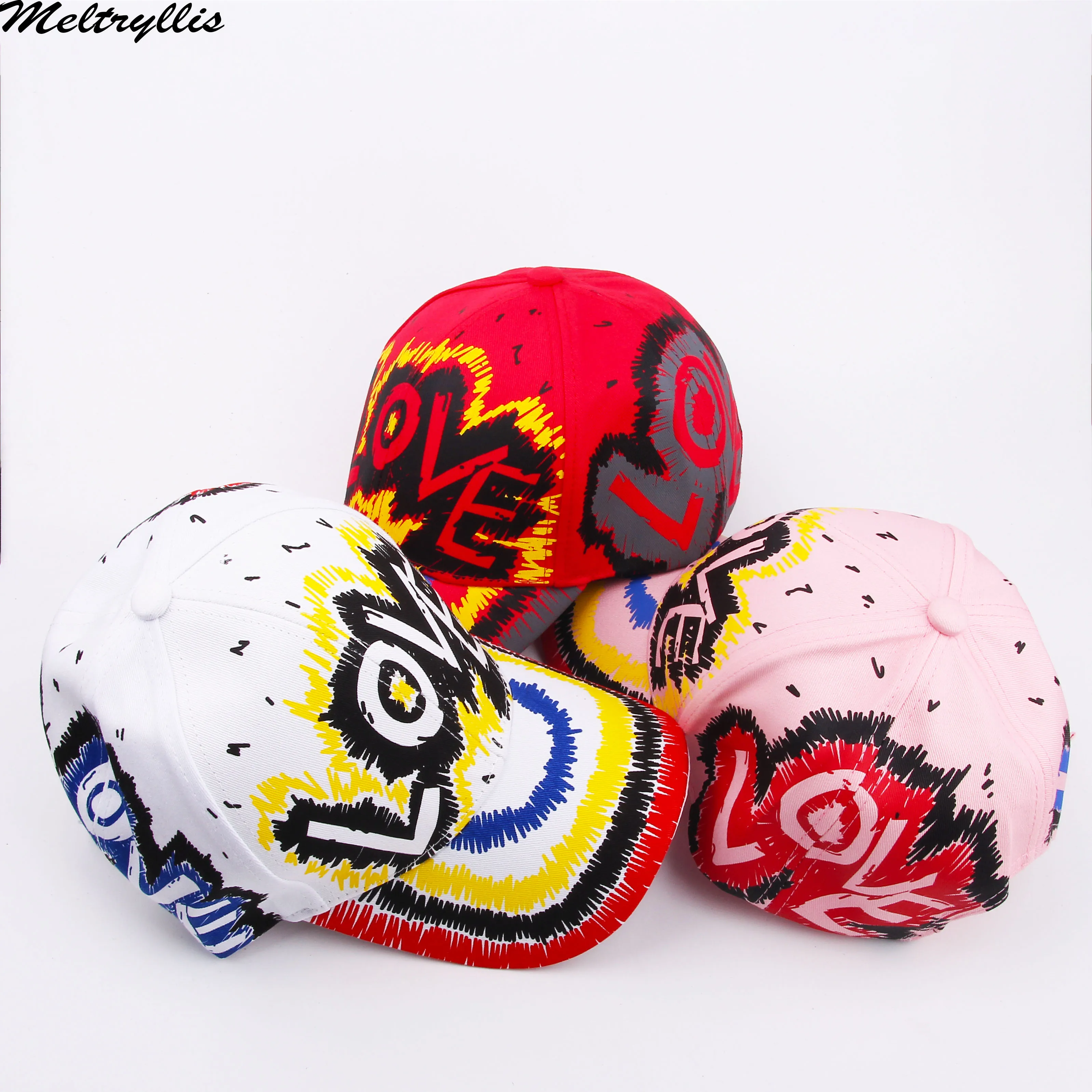 

[Meltryllis]2020 New Spring Lovers Baseball Cap Men Women Fashin Printing 3 Color Hip Hop Hat Unisex Adjustable Visor Sun Caps
