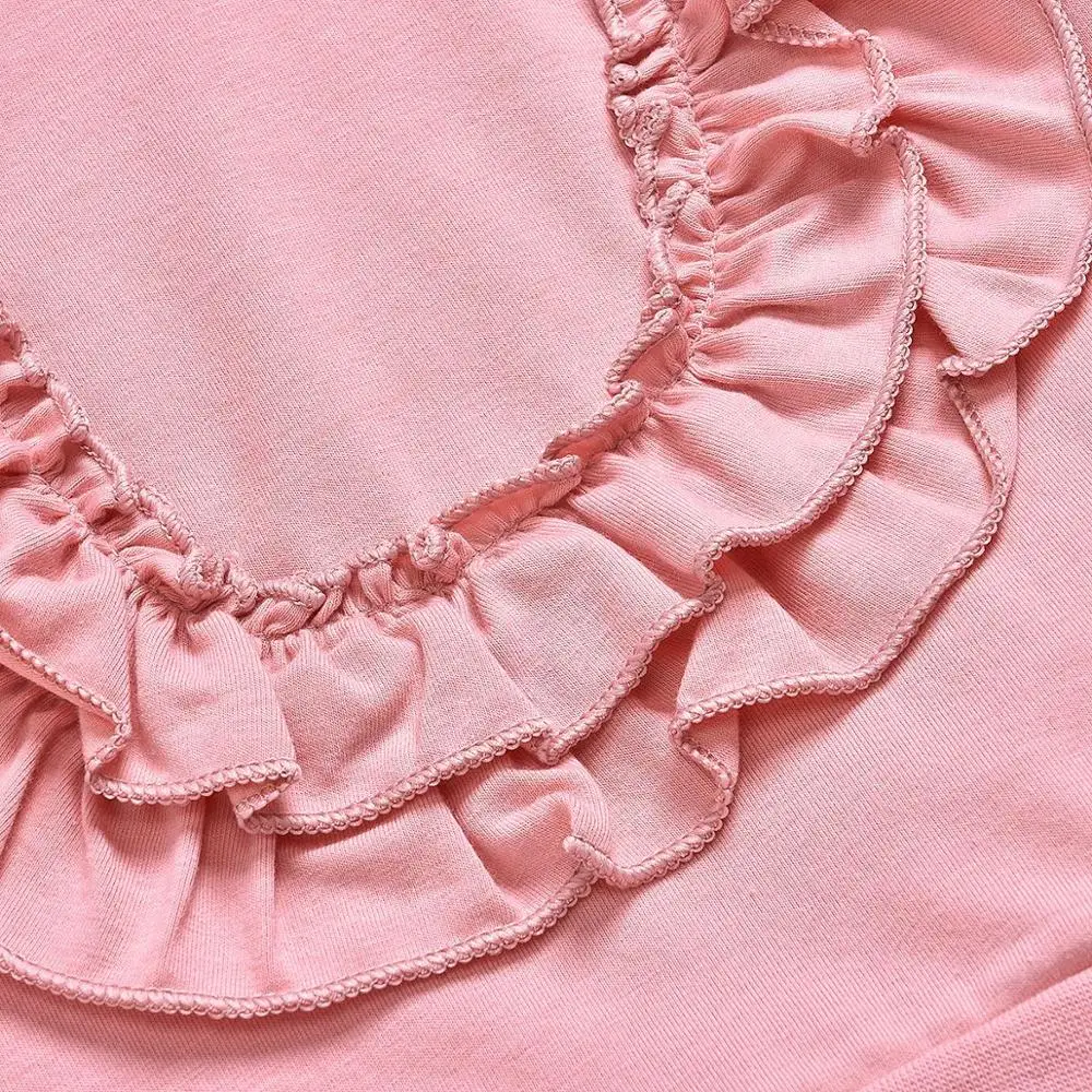 Детская Хлопковая одежда с длинными рукавами для девочек, топы, футболка, штаны с цветочным принтом, повязка на голову, комплект из 3 предметов
