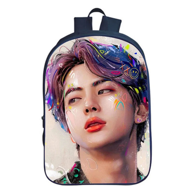 

KPOP Bangtan Boys 3D Hand Painting Backpack Map Of The Soul Persona JUNG KOOK JIMIN JIN SUGA J-HOPE Travel Bag FH161