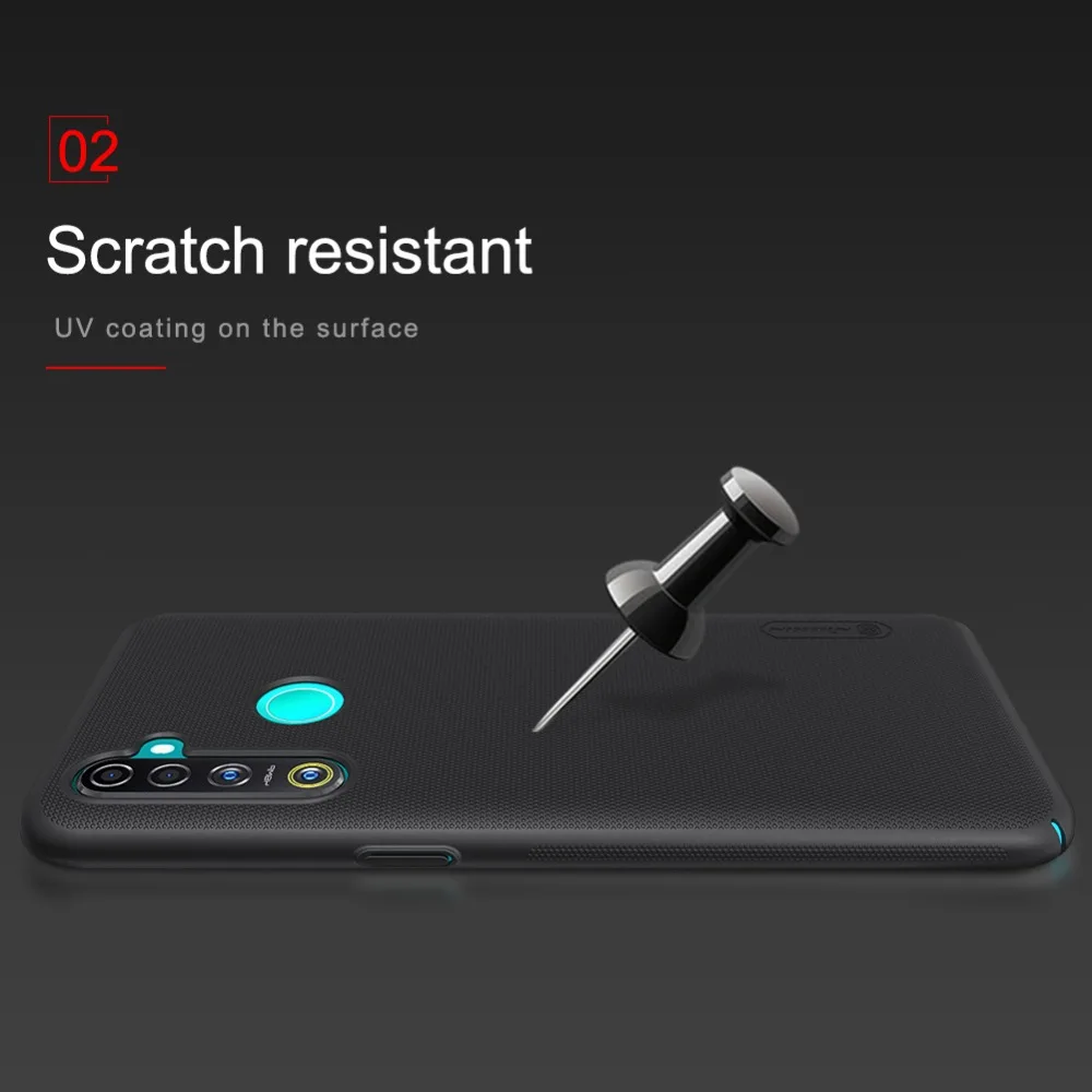 Для Realme 5 Pro чехол Nillkin Супер Матовый щит ультратонкий жесткая матовая поверхность из поликарбоната сенсорная задняя крышка для Realme 5 Pro Nilkin чехол для телефона