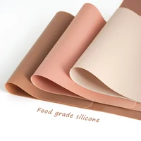 Newborn Accessories Feeding Soft Silicone Dining Plate Placemat Waterproof Heat Insulation Kitchen Gadget Table Mat Tableware 2
