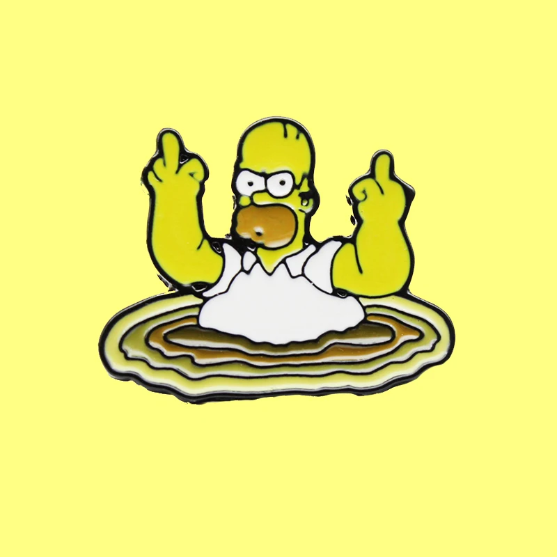 Новая эмалированная брошь Simpson vortex модная Персонализированная булавка с