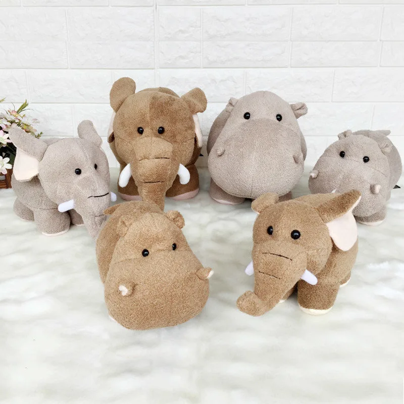 Kawaii Baby Elephant Plush Toy Hippo Stuffed Toys For Children Soft Elephant Doll Baby Small Elelphant Toy Gifts For Birthday