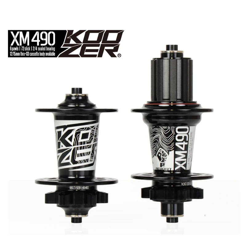 Koozer XM490 ступицы 4 подшипника MTB горный велосипед ступица задняя 10*135 мм QR 100*15 12*142 мм через 32 отверстия дисковый тормоз велосипедная ступица