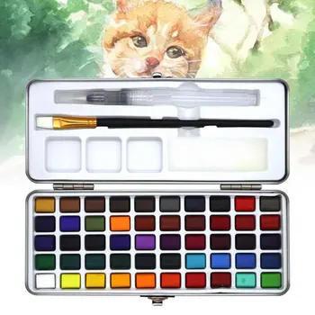 

50 Color Drawing Dyeing Portable Watercolor Painting Non Toxic Kids School Art Supplies Student Solid Pigment Not Fade Travel