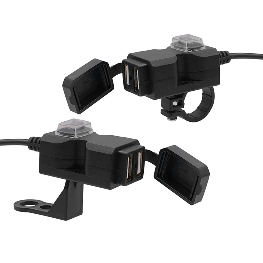 

QC3.0 Motorcycle USB Charger Universal Moto Dual USB Charger Quick Charging 12V 24V USB Charger Adapter For Motorbike Handlebar
