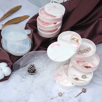 

DIY Rotate Overlapping Multiple Layers Storage Box Silicone Mold Jewelry Fillings Pendant Accessory Handmade Epoxy Resin Mould