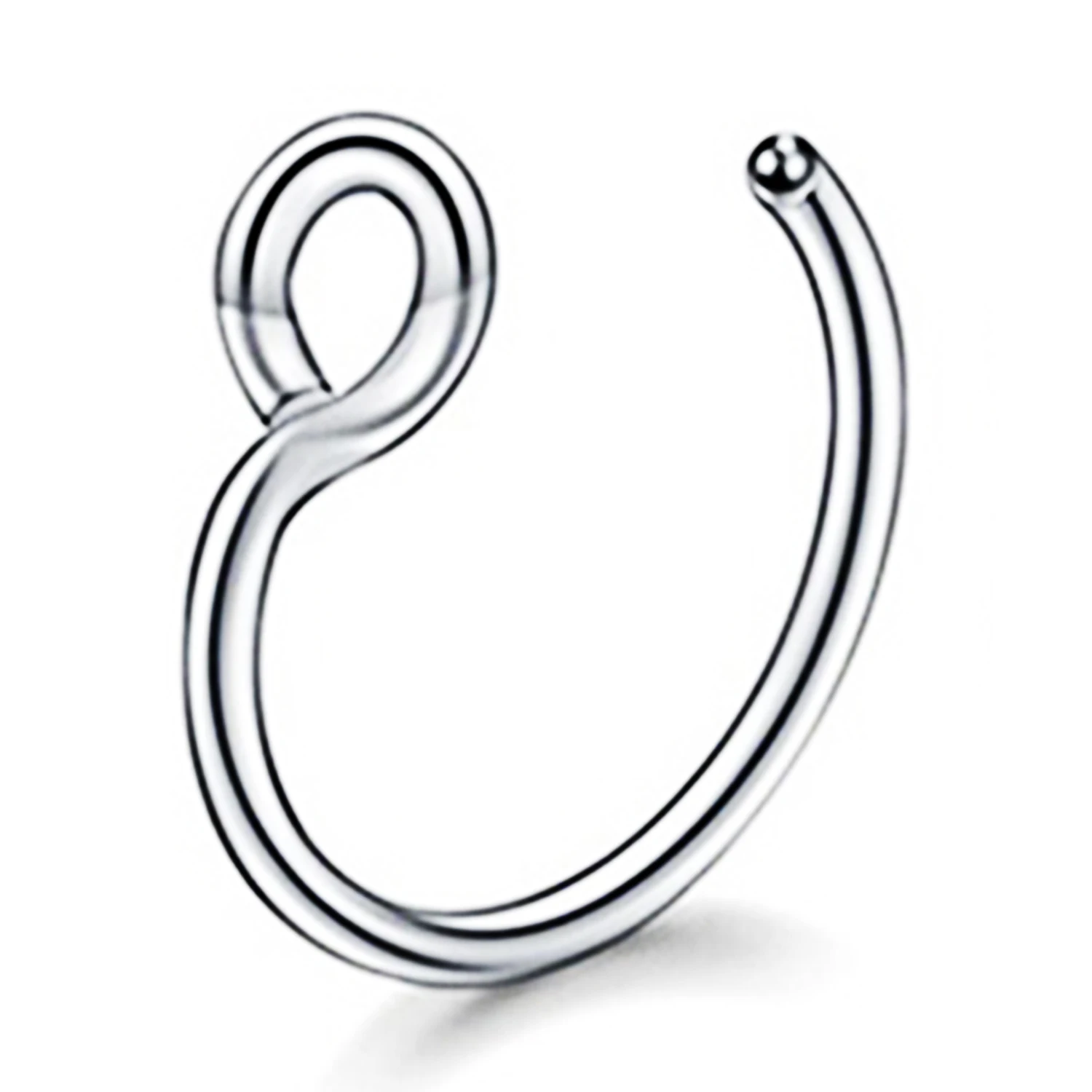 16pc Mixed Style Crystal Fake Nose Ring Geometric Clip Hoop Women Body Jewelry Perforation.-0