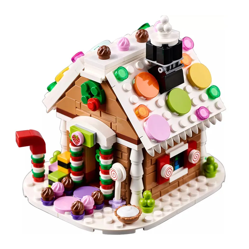 

2019 City Creator Winter Village Santa Claus Elk Christmas Gingerbread House Model Building Blocks Bricks Kids Toys Juguetes
