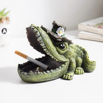 

Creative Resin Animal Smoke Cigarette Ash Tray Crafts Decoration Ashtray For Home Outdoor Office Car Boyfriend Gift Home Decor