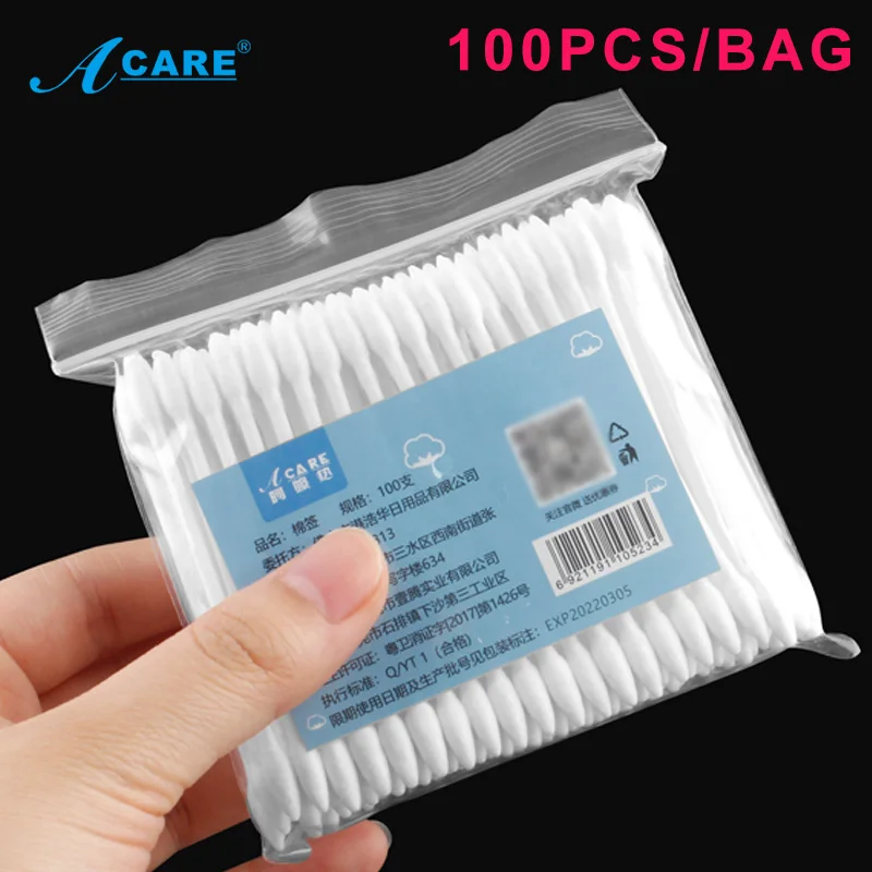Bamboo-Sticks Buds Makeup Cotton-Swab Disposable Nose Ears-Cleaning Beauty for Double-Head