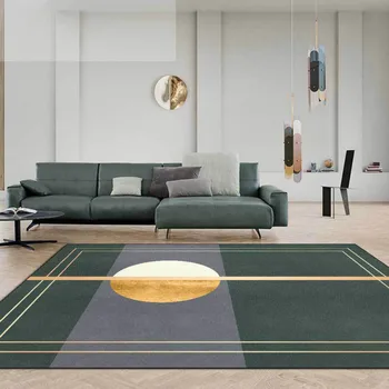 

Fashion Modern Minimalist Round Geometric Stitching Kitchen Living Room Bedroom Bedside Carpet Floor Mat Customization