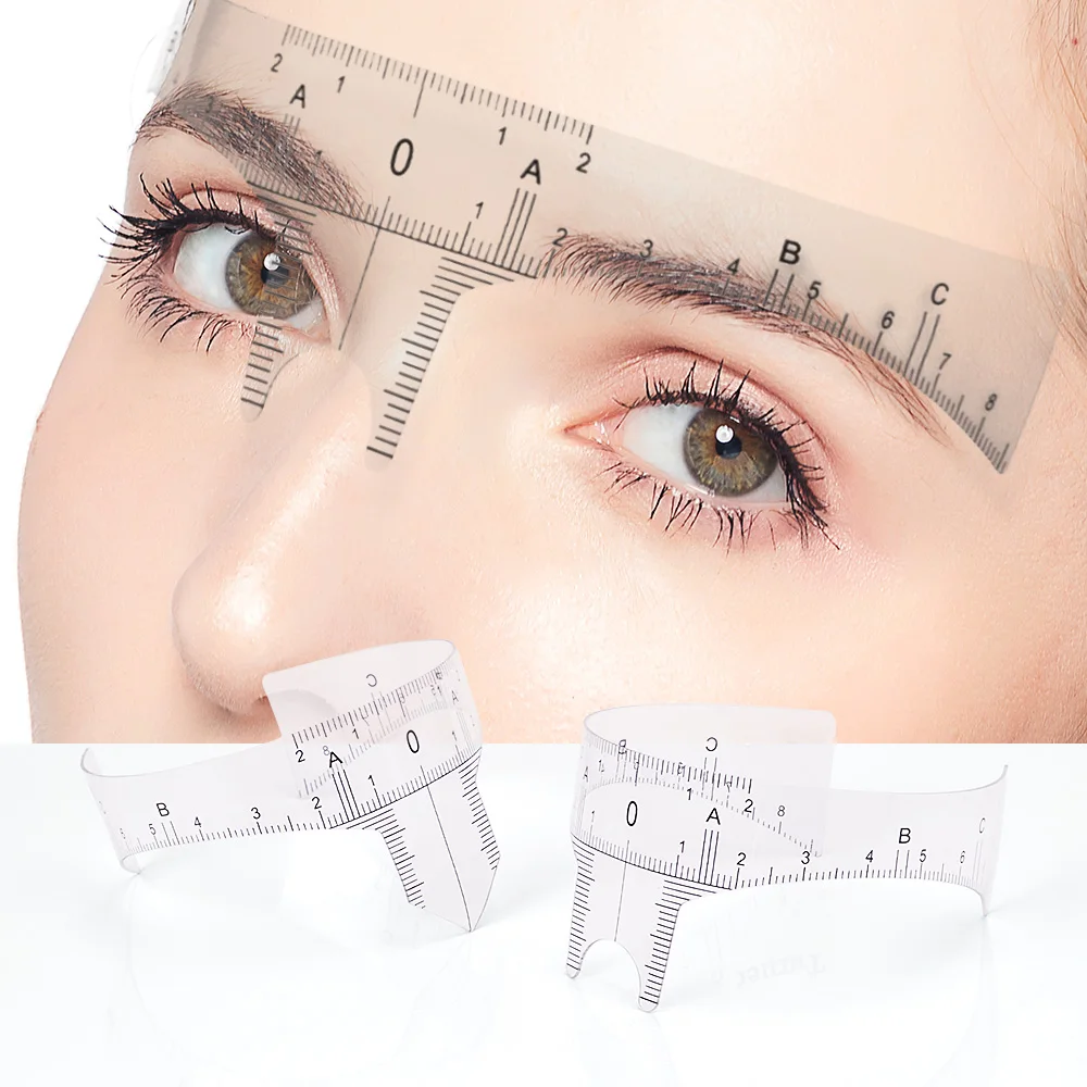 

Makeup Brow Measure Eyebrow Guide Ruler Microblading Reusable Permanent Tools