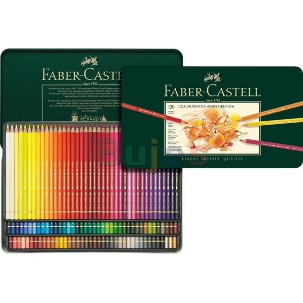 FABER CASTELL caja de hierro verde de color oleoso, juego de arte profesional, bolígrafo diámetro de 60/120mm, 12/24/36/3,8|Color Lápices| - AliExpress