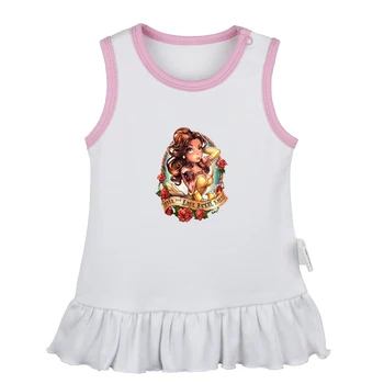 

Cartoon Cute Bear the Princess FAMOUS STARS Symbol Newborn Baby Girls Dresses Toddler Sleeveless Dress Infant Cotton Clothes