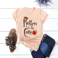 2020 Rotten To The Core Shirt Descendants Inspired Shirts Mal Evie Evil Queen T-shirt Cute Matching Tee 1