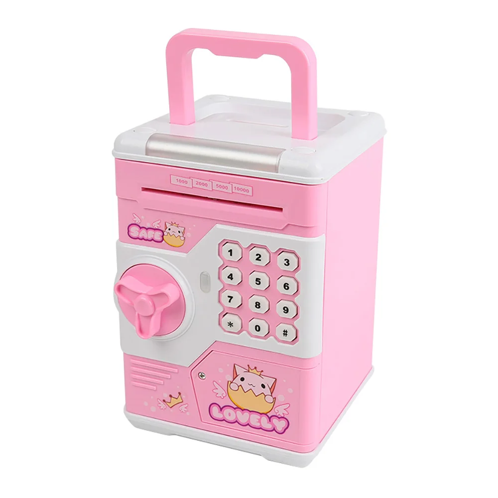 Christmas Present Children Cartoon ATM Piggy Bank Password Cash Coin Can Money Bank With RGB Light Birthday Toy Gifts Halloween