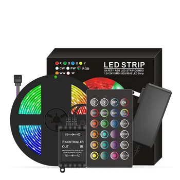 

Home Decoration RGB LED Strip Light IR Remote 5M 10M 15M 20M Set Multicolor Color Changing IP65 IP20 5050 LED Strip Light Set